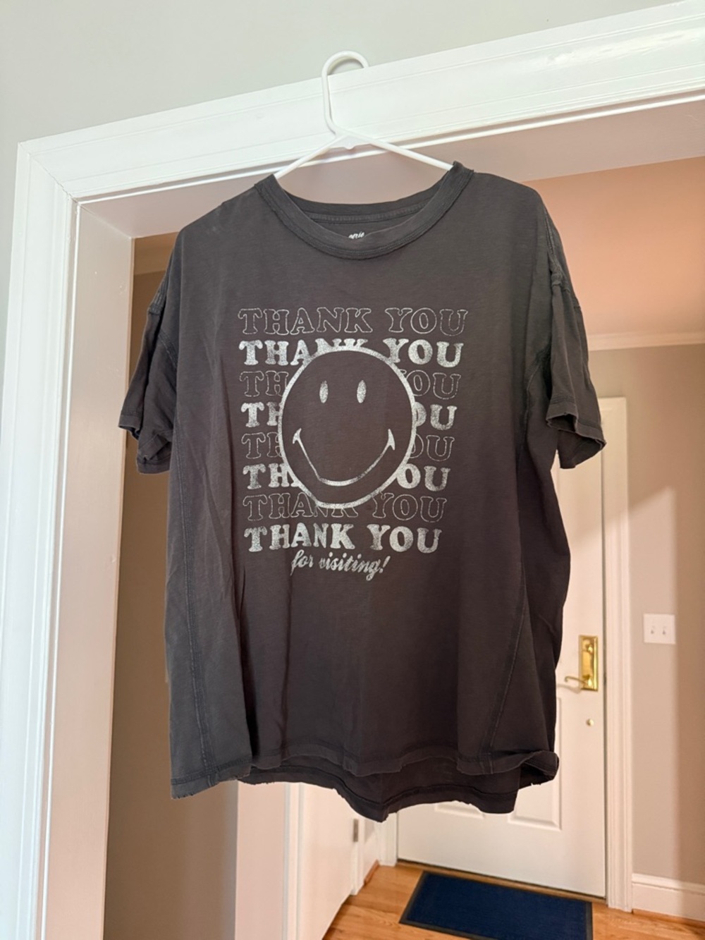 aerie Black Graphic Logo Tee